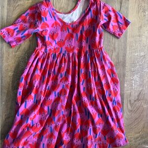 Hanna andersson Pink and Red Floral Kids Dress
